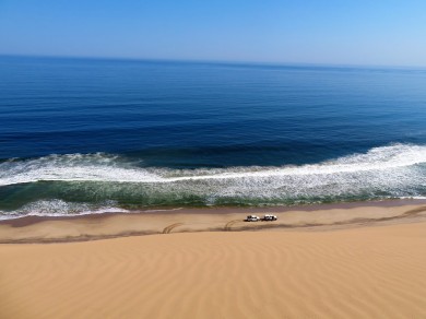 Kim's View from Namibia's coastal sand dunes at Sandwich Harbour