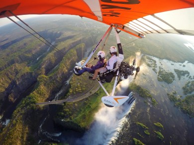 Kim's View of the mighty Victoria Falls from the Zambia side