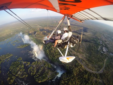 Getting Kim's View at Victoria Falls on the Zambia side