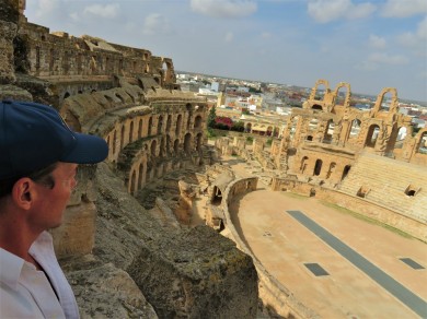 Kim's View in El Jem, Tunisia
