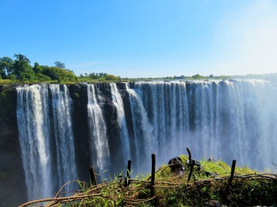Kim's View of Horse Shoe Falls at Victoria Falls, Zimbabwe