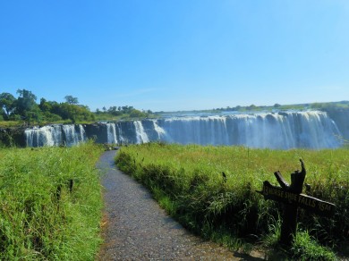 Kim's View of Horse Shoe Falls at Victoria Falls, Zimbabwe
