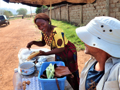 My go-to sandwich lady in Man, Ivory Coast