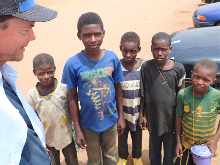Imagine, Kim, mom and dad giving us a bowl on a string then kicking us out of the house to beg for food on our own. Nadiagou, Burkina Faso