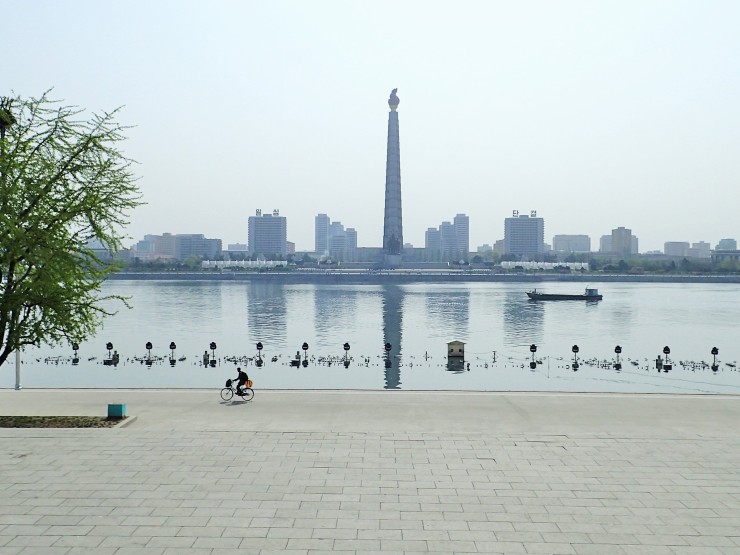 Juche Tower in Pyongyang, North Korea
