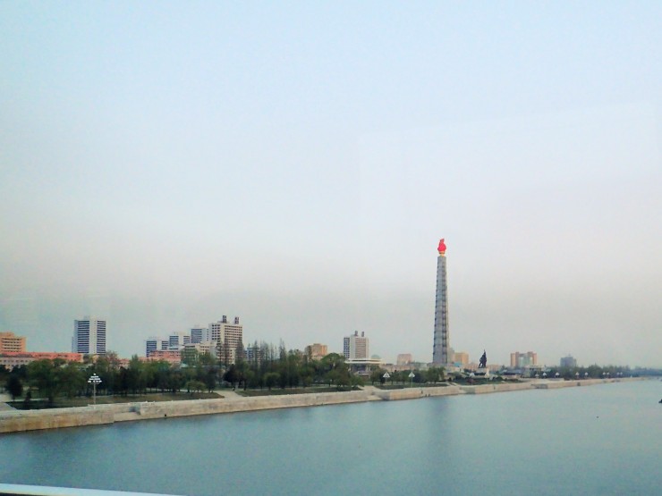 Juche Tower in Pyongyang, North Korea