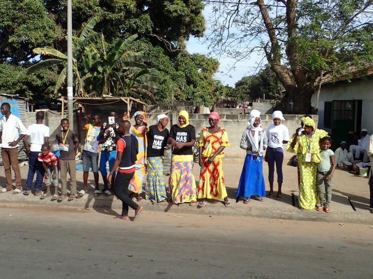 Gambians lining the streets to see their new president Adama Barrow