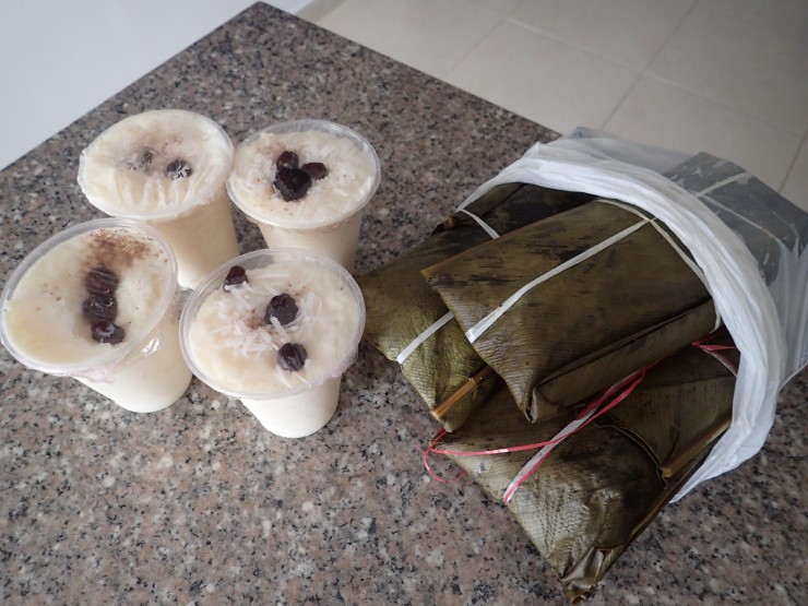 Monica's awesome tamales and rice pudding!