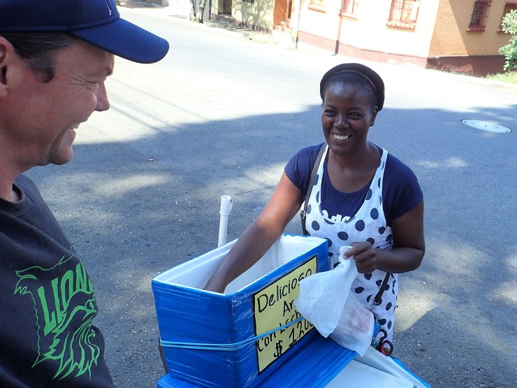Monica was my go-to tamale and rice pudding vendor in Medellin