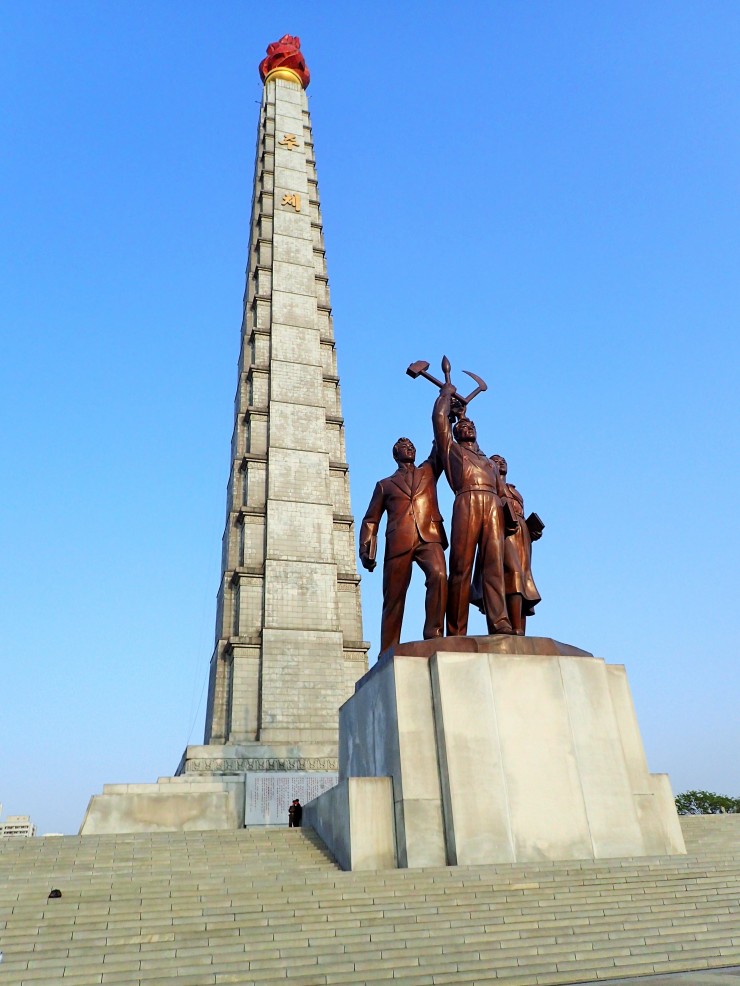 Juche Tower in Pyongyang, North Korea